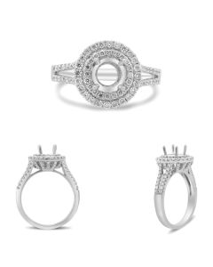 Double Halo Split Shank Engagement Setting