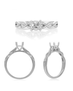 Twisted Diamond Engagement Setting