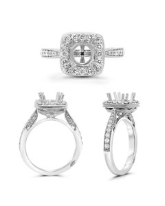 White Gold Tapered Shank Engagement Setting