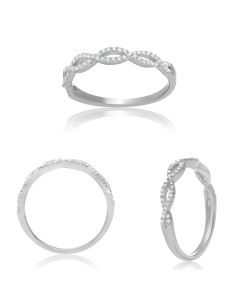 White Diamond Infinity Band