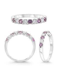 Round Pink Sapphire Ring