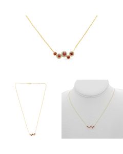 Round Ruby Necklace