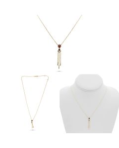 Pear Shape Ruby Necklace