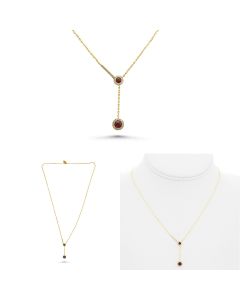 Round Ruby Necklace