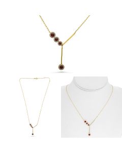 Round Ruby Necklace