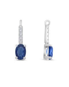 Sapphire and Diamond Bar Pendant