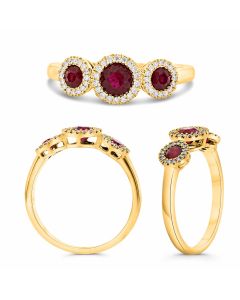 Round Ruby Ring